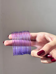Lilac Jelly Bangles Set – Trendy Fashion Bangles | 12 Pieces
