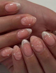 French Design Press-On Nails | 24Pcs Reusable Waterproof Nail Set