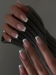 Deep French Tips Press-On Nails | Almond Shape Luxury Set