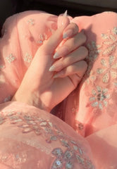 Blush Glitter Fade Press-On Nails