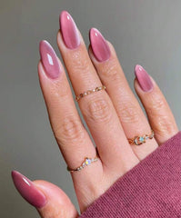 Pink Cat Eye Press On Nails