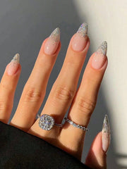 Blush Glitter Fade Press-On Nails