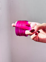 Rendy Jelly Bangles Set – Pink (12 Pieces)