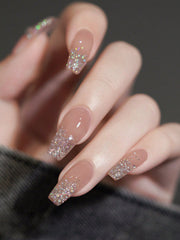 Gold Glitter Gradient Press-On Nails
