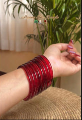 Trendy Jelly Bangles – Red | Fashion Bangles Set