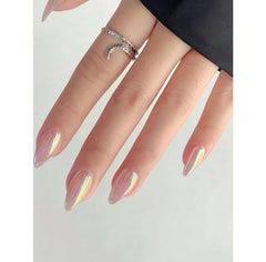 Mermaid Press-On Nails | 24Pcs Glossy Salon Nail Kit Set