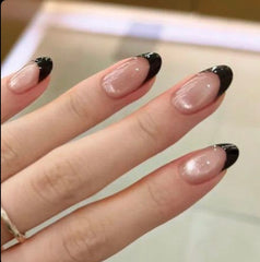 Black Tips Press On Nails