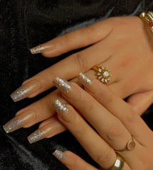 Gold Glitter Gradient Press-On Nails