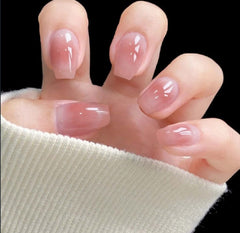 Short Pink Glam Press On Nails