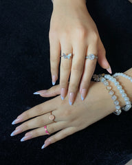 French Tips Press-On Nails | 24Pcs Reusable Waterproof Nail Set