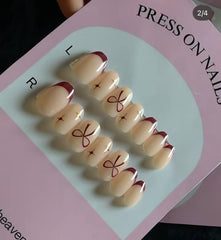 Red Cherry Press-On Nails | 24Pcs Luxury Nail Set